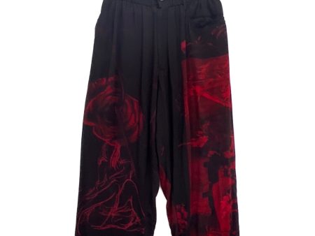 [Pre-owned] Yohji Yamamoto pour homme Red print P with separate pattern on left and right HH-P81-811 Fashion