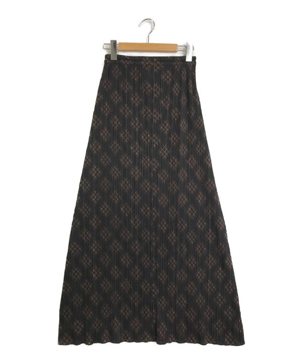 [Pre-owned] PLEATS PLEASE Transfer Print Pleated Long Skirt PP94-JG663 Fashion