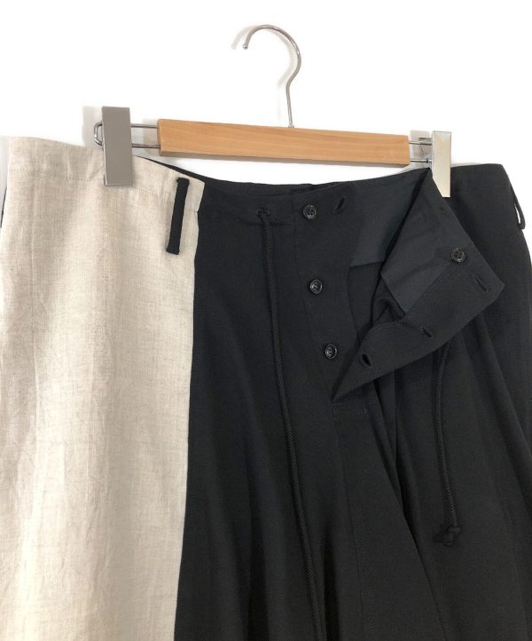 [Pre-owned] Y s PLAIN STITCH LINEN WRINKLED PLAIN Ys STITCH STRING SAROUEL PANTS Plain stitch linen wrinkle string sarouel pants YZ-P71-059 Online now