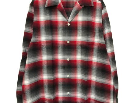 [Pre-owned] WACKO MARIA Open collar ombre check shirt, long sleeves, open collar Fashion