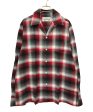 [Pre-owned] WACKO MARIA Open collar ombre check shirt, long sleeves, open collar Fashion