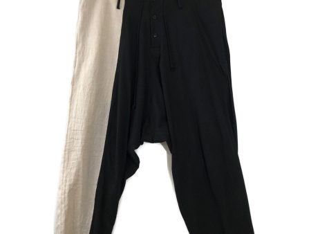 [Pre-owned] Y s PLAIN STITCH LINEN WRINKLED PLAIN Ys STITCH STRING SAROUEL PANTS Plain stitch linen wrinkle string sarouel pants YZ-P71-059 Online now