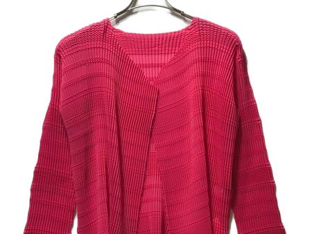 [Pre-owned] ISSEY MIYAKE STRIPE LIKE PLEATS Striped plaid cardigan IM23-FJ147 Cheap