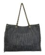 [Pre-owned] CHANEL Denim Chain Tote Bag For Discount