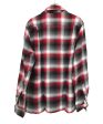 [Pre-owned] WACKO MARIA Open collar ombre check shirt, long sleeves, open collar Fashion