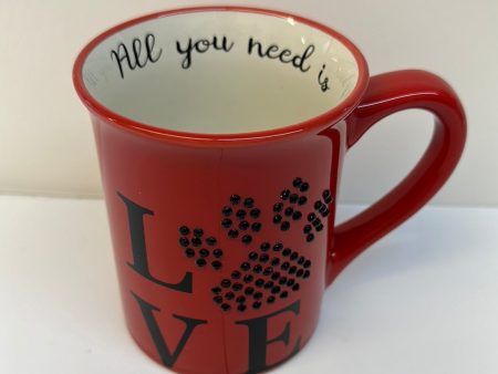 PET LOVE RHINESTONE MUG-7028 on Sale